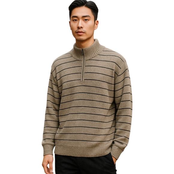 Eddie Bauer 1/4 Zip Wool Blend Sweater Long Sleeve Gray Size XXL - Picture 1 of 6